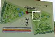 Mapa Kalinowego Pola, a na niej zaznaczona Strzelnica i Akademia Golfa
