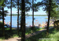 Jezioro Dominckie, plaża