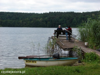 Z rodziną zawsze raźniej, jezioro Bachotek w lipcu 2016