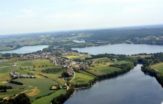 Na I planie jezioro Raduńskie Dolne, wyżej - jezioro Kłodno