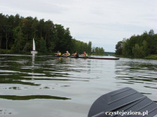 Trening wioślarski na jeziorze Koronowskim, lipiec 2015