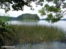 Widok na wyspę, jezioro Sosno