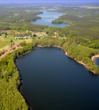 Jezioro Chłop u góry, niżej jezioro Wędromierz. Zdjęcie dzięki uprzejmości Urzędu Gminy Pszczew