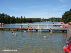Pomost i kąpielisko na jeziorze Łagowskim